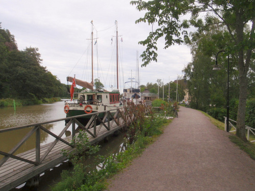 Boats tied up at Söderköping.